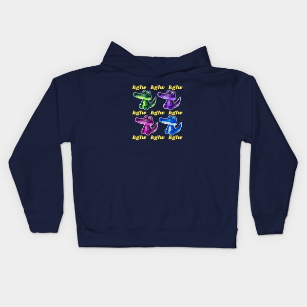 King Gizzard and the Lizard Wizard - Gator Babies Design Kids Hoodie by pawsitronic